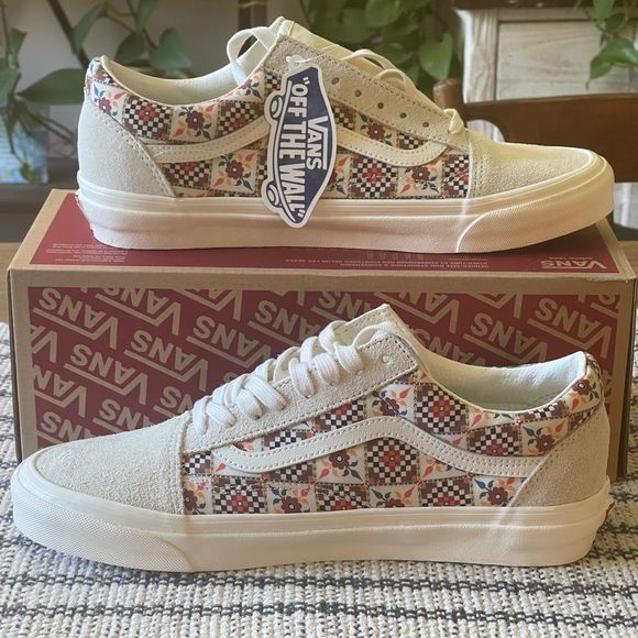 Vans Other - Vans Old Skool 36 DX Anaheim Factory Tile Check White Sneaker Men 10.5 Womens 12